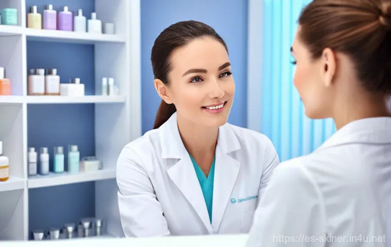 피부관리사의 시험 준비에서 유용한 팁 - **Personalized Skincare Consultation with Advanced Diagnostics** A highly skilled female estheti...