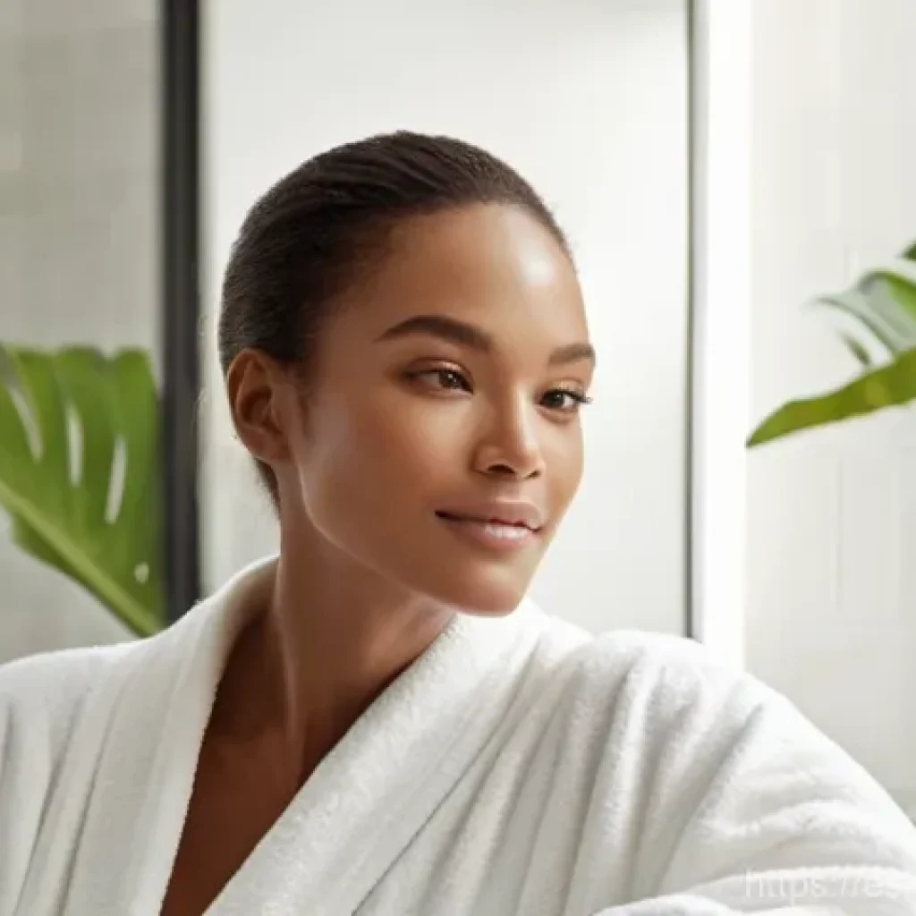 피부관리사의 스킨케어 브랜드 추천 - **Prompt 1: The Glow of Trusted Skincare and Star Ingredients** "A confident and radiant woman, ...