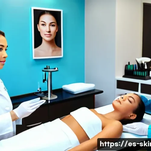 피부관리사의 글로벌 자격증 취득 팁 - A professional esthetician classroom setting with diverse adult students attentively learning advanc...