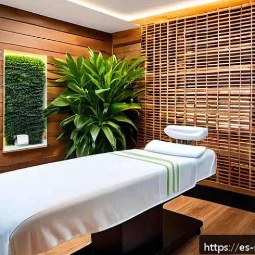 피부관리사의 클리닉 운영 팁 - A modern skincare clinic interior designed for ultimate client comfort and trust, featuring warm nat...
